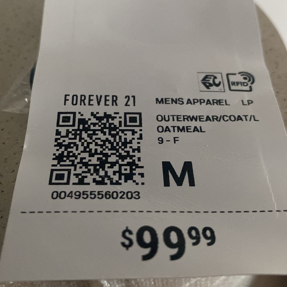 Forever 21 Men’s Long Double Breasted Coat - Picture 4 of 6